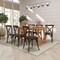 Merrick Lane Davisburg Stackable Wooden Cross Back Bistro Dining Chair